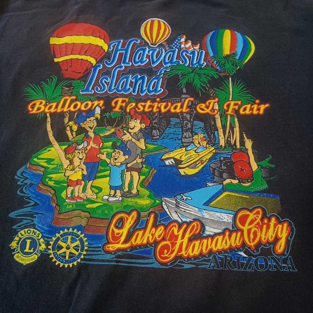 VTG Gildan Ultra Cotton Lake Havasu Balloon Festival Graphic T-Shirt XL Black